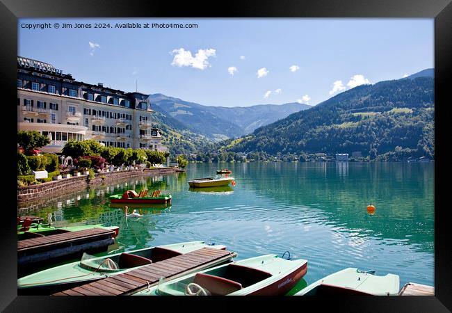 Sunshine on Lake Zell, Austria Framed Print by Jim Jones