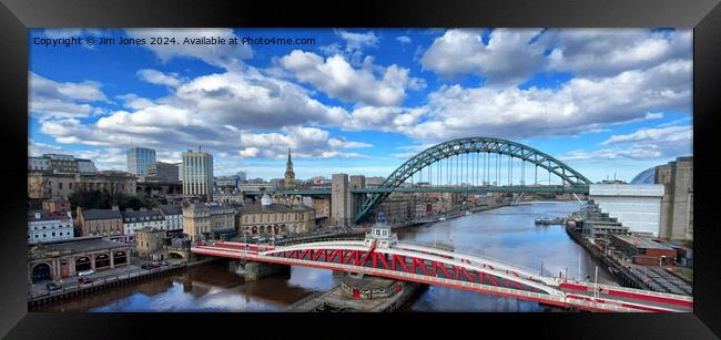 Panorama of the River Tyne at Newcastle Framed Print by Jim Jones
