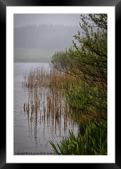 Mist on the Lake Framed Mounted Print by Jim Jones