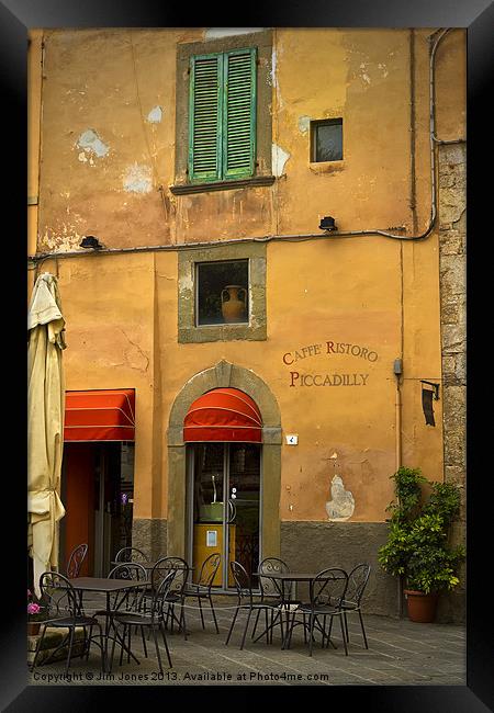 Caffe Ristoro Piccadilly Framed Print by Jim Jones
