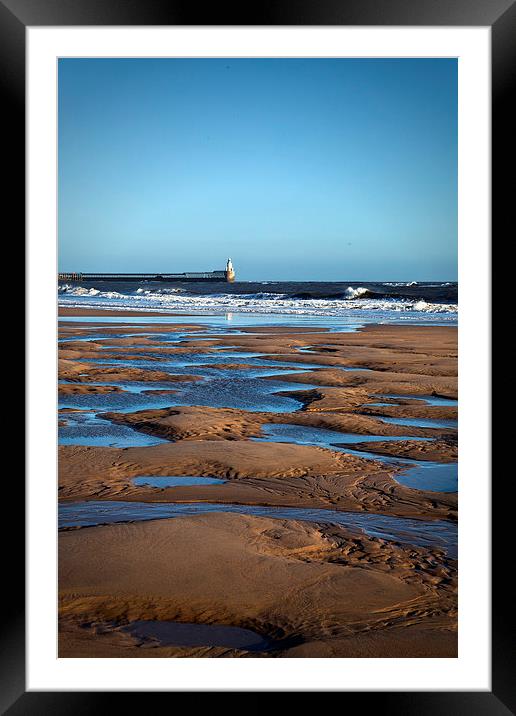 February on the beach Framed Mounted Print by Jim Jones