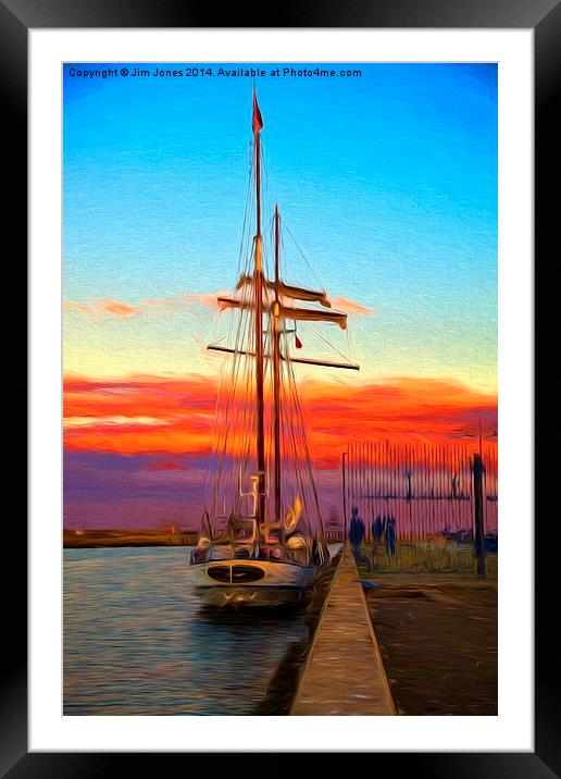  The Flying Dutchman - Impressionist filter Framed Mounted Print by Jim Jones