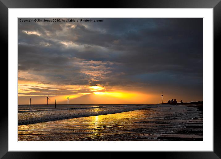  Daybreak on the beach Framed Mounted Print by Jim Jones