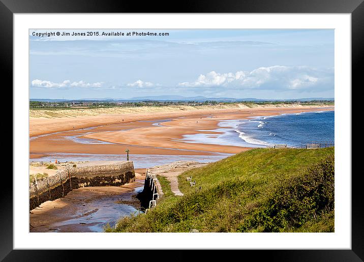 Northumbrian beach scene Framed Mounted Print by Jim Jones