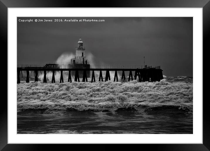 Storm in Black and White Framed Mounted Print by Jim Jones