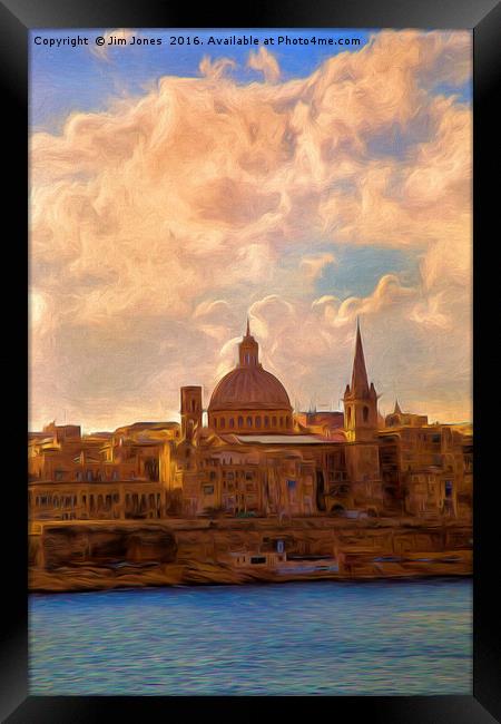 Artistic Valletta Framed Print by Jim Jones