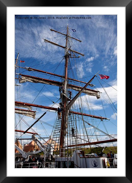 Getting her ship-shape Framed Mounted Print by Jim Jones