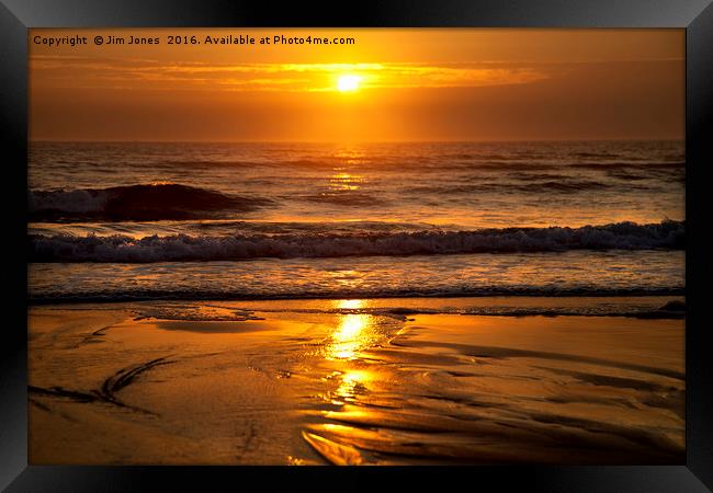 Golden sunrise Framed Print by Jim Jones
