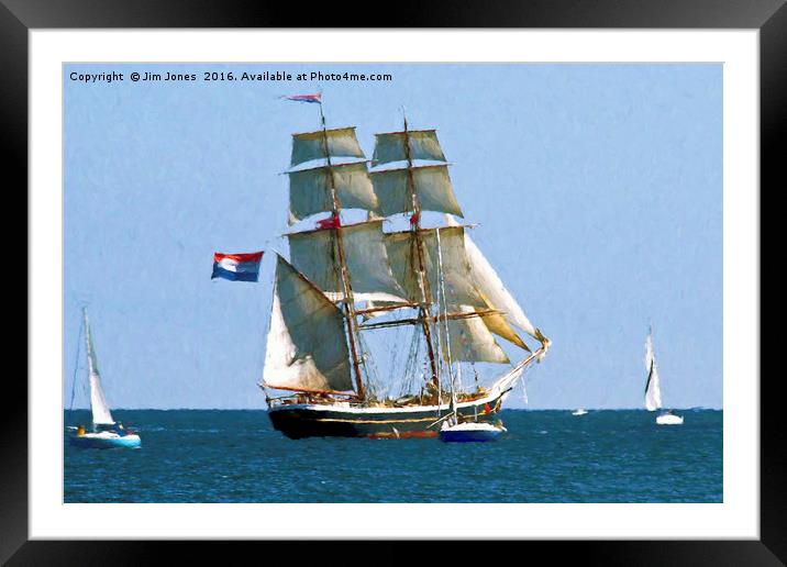 Artistic Tall Ship Framed Mounted Print by Jim Jones