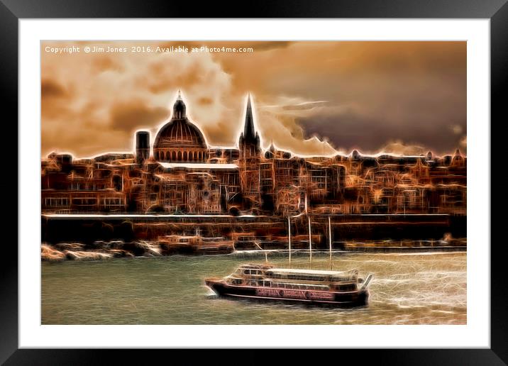 Artistic Valletta Framed Mounted Print by Jim Jones