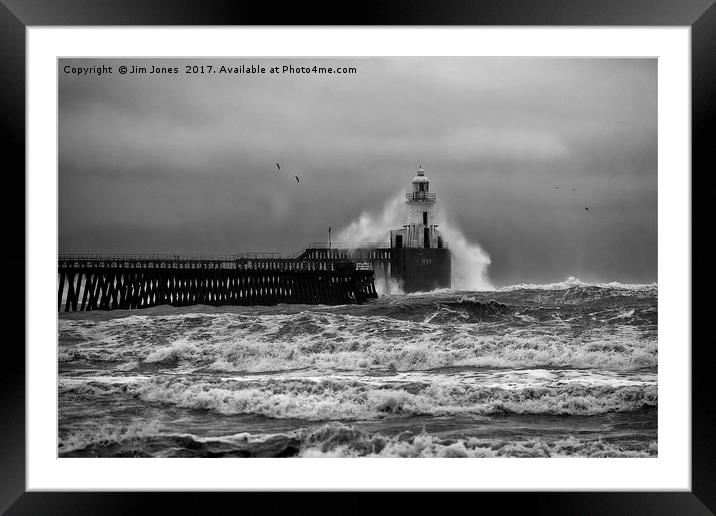 Storm in black and white Framed Mounted Print by Jim Jones