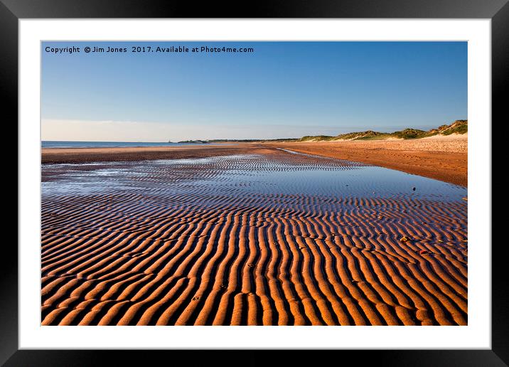 Ripples under a blue sky Framed Mounted Print by Jim Jones