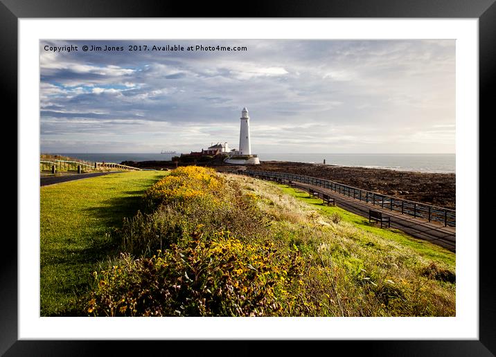 Wild flowers and St Mary's Framed Mounted Print by Jim Jones