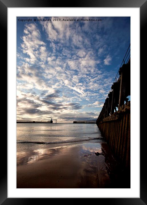 Early morning between the piers Framed Mounted Print by Jim Jones