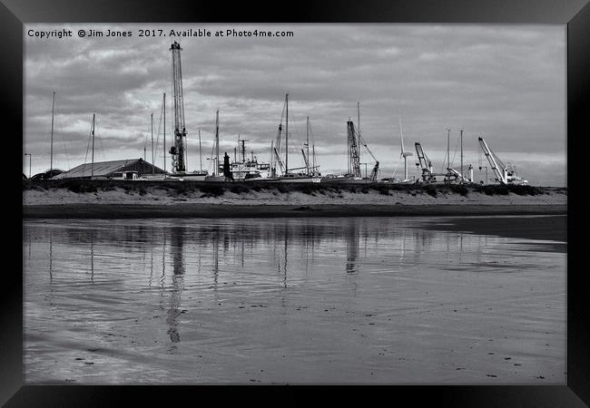 Reflections in black and white Framed Print by Jim Jones