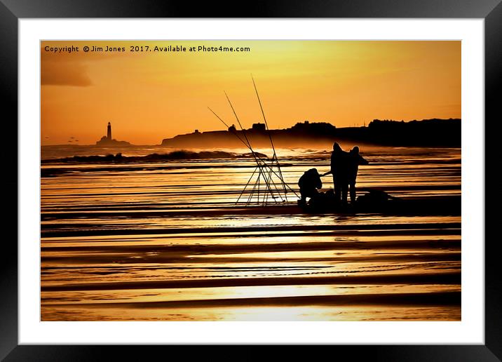 Fishermen at Sunrise Framed Mounted Print by Jim Jones