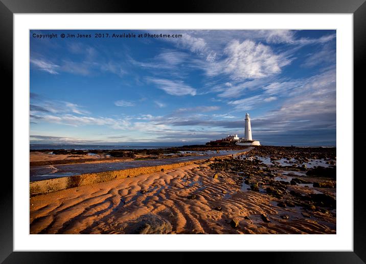 Another daybreak at St Mary's Island Framed Mounted Print by Jim Jones