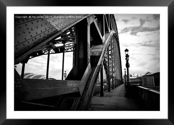 Newcastle in black and white Framed Mounted Print by Jim Jones