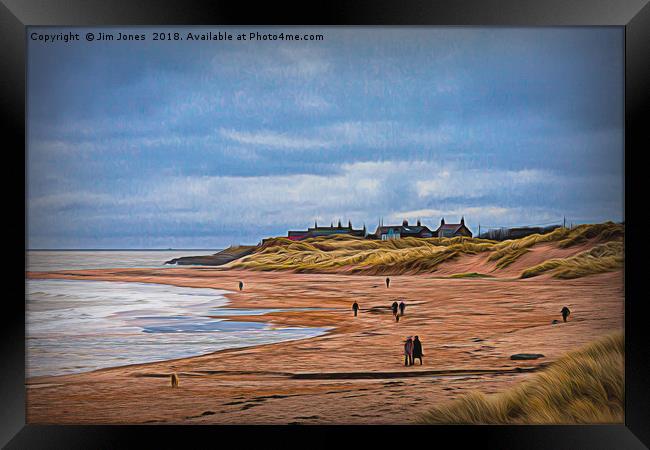 January on the beach Framed Print by Jim Jones