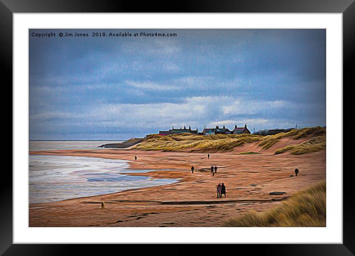 January on the beach Framed Mounted Print by Jim Jones