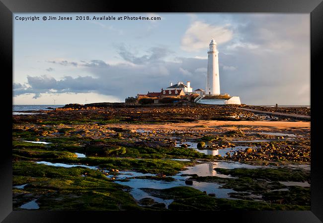 Early morning at St Mary's Island Framed Print by Jim Jones