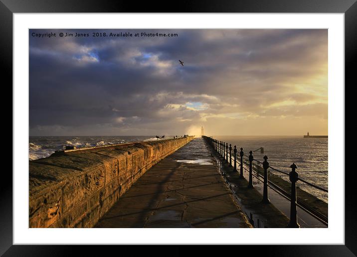 Blustery start to the day Framed Mounted Print by Jim Jones