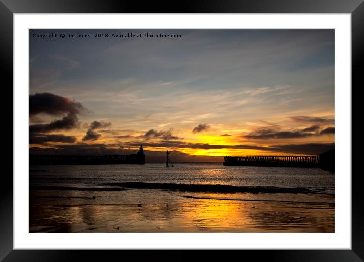 Northumbrian Sunrise Framed Mounted Print by Jim Jones