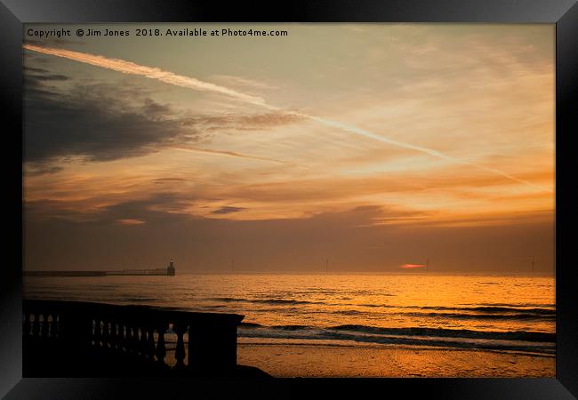Sunrise from the promenade at Blyth (2) Framed Print by Jim Jones