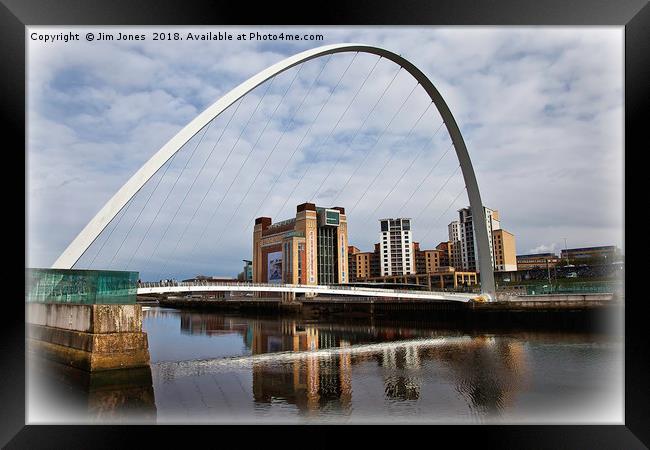 Millennium Bridge and Baltic Framed Print by Jim Jones