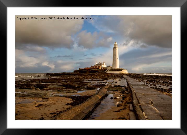 Morning at St Mary's Island Framed Mounted Print by Jim Jones