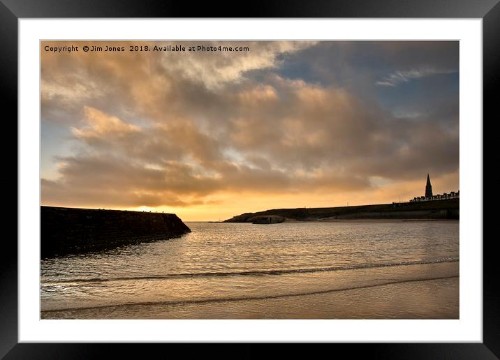 Cullercoats Bay dawn Framed Mounted Print by Jim Jones