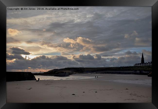 Daybreak at Cullercoats Bay (2) Framed Print by Jim Jones