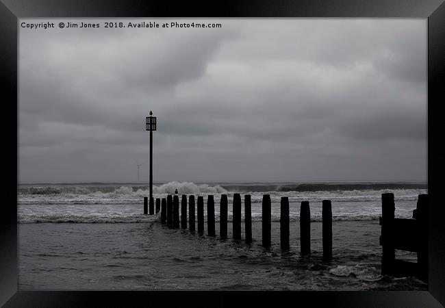 A foggy day off the Northumberland coast Framed Print by Jim Jones