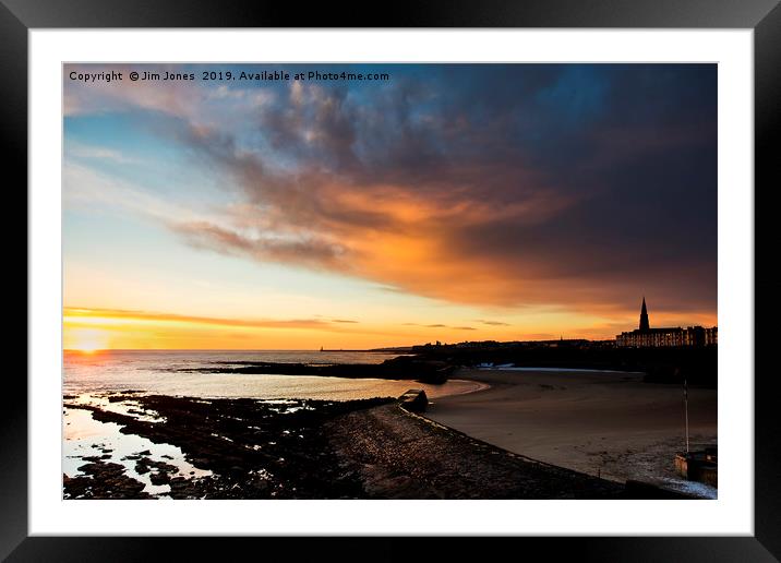 Daybreak over Cullercoats Bay Framed Mounted Print by Jim Jones