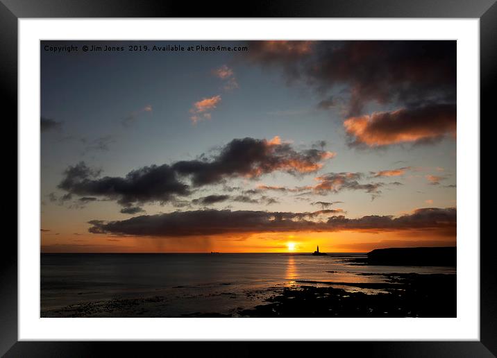 Sunshine and showers at dawn Framed Mounted Print by Jim Jones