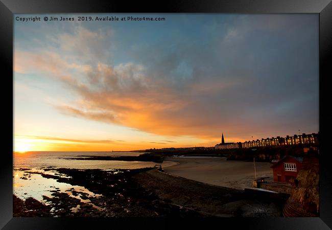 Another daybreak over Cullercoats Bay Framed Print by Jim Jones