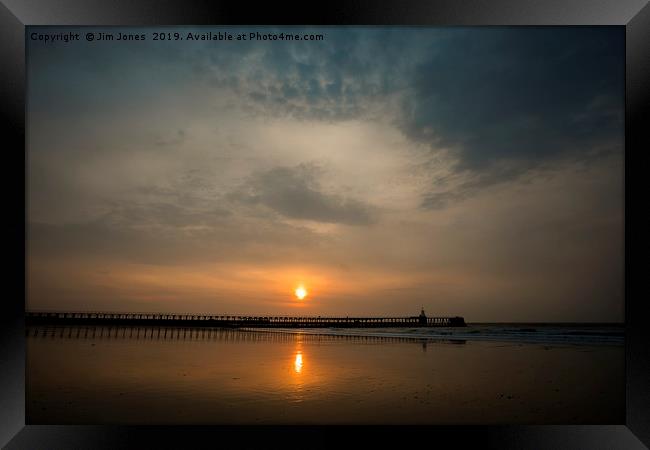 Sunrise over the North Sea at Blyth Framed Print by Jim Jones