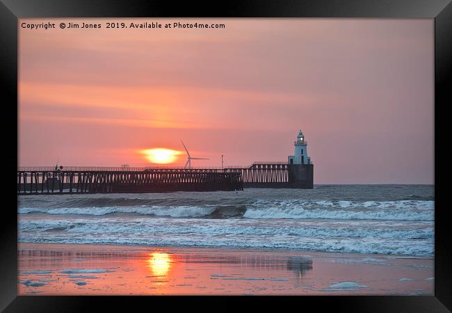 Reflected Northumbrian sunrise Framed Print by Jim Jones