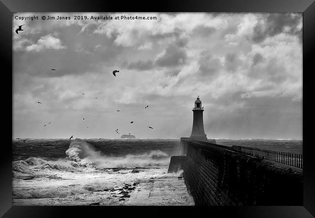 Brewing up a Storm in B&W Framed Print by Jim Jones