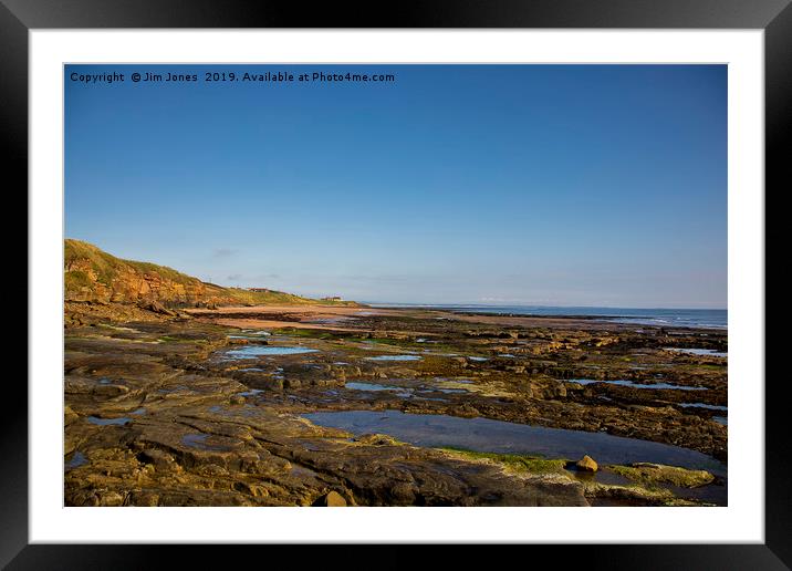 Rocky Northumbrian Beach Framed Mounted Print by Jim Jones