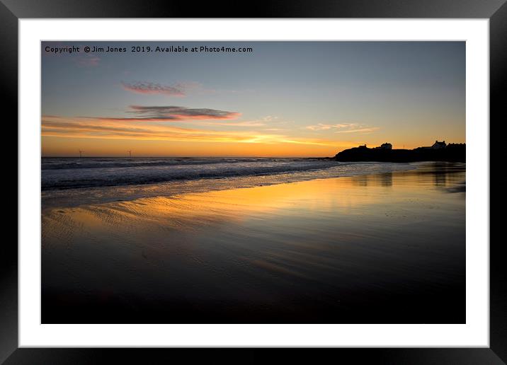 Just before sunrise in Northumberland Framed Mounted Print by Jim Jones
