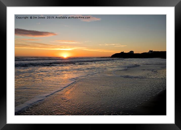 Just after sunrise in Northumberland Framed Mounted Print by Jim Jones