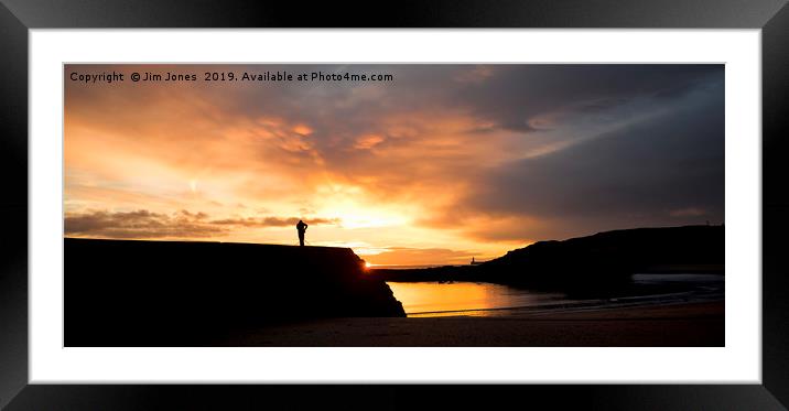 Photographing the sunrise Framed Mounted Print by Jim Jones