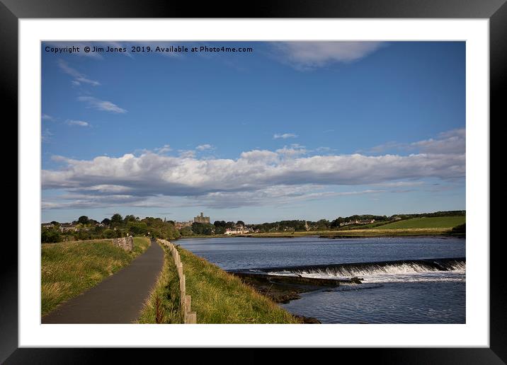 The road into Warkworth Framed Mounted Print by Jim Jones