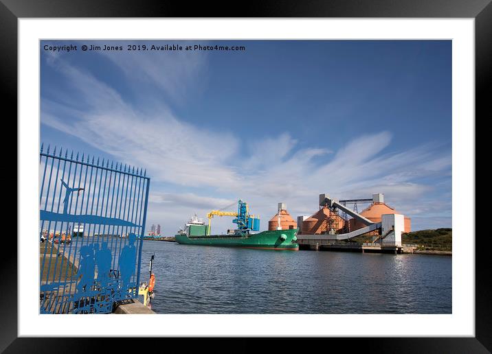 The Port of Blyth at work Framed Mounted Print by Jim Jones