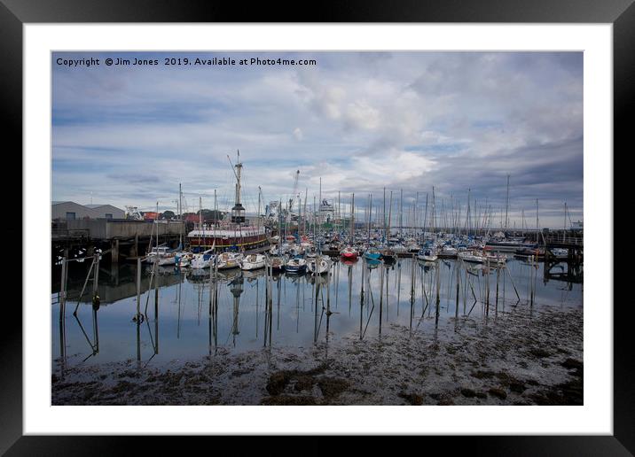 The Marina at Blyth South Harbour Framed Mounted Print by Jim Jones