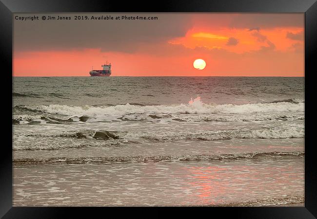 December Dawn over the North Sea (2) Framed Print by Jim Jones