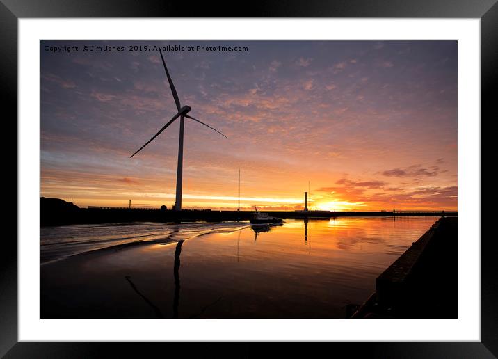 October Sunrise on the River Blyth (2) Framed Mounted Print by Jim Jones