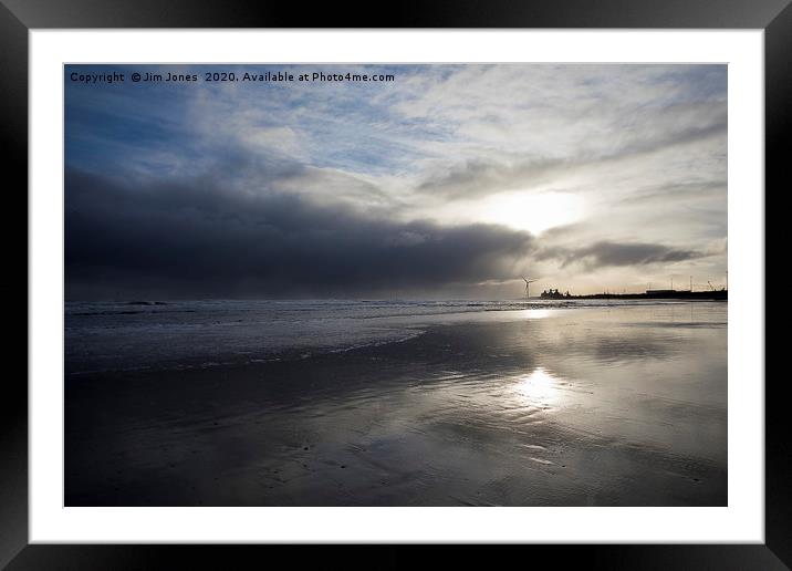 January daybreak on the Northumberland coast. Framed Mounted Print by Jim Jones