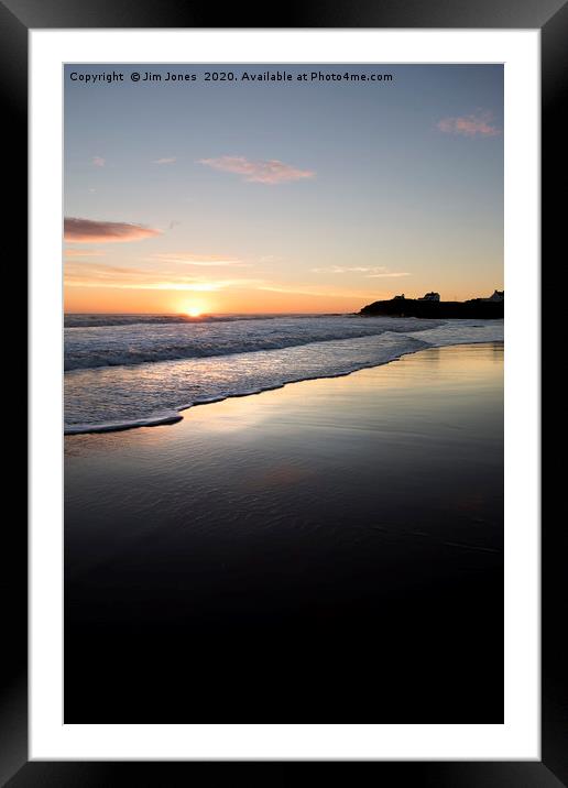 October sunrise on the beach at Blyth Framed Mounted Print by Jim Jones